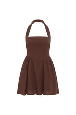 Load image into Gallery viewer, Solara Mini Dress - Chocolate
