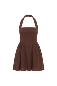 Solara Mini Dress - Chocolate