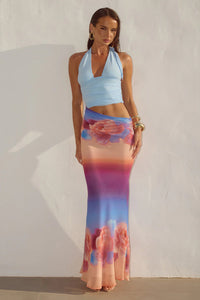 Alexis Halter Cut Out Maxi Dress - Nadia Pink Ombre