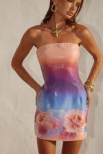 Load image into Gallery viewer, Ibiza Strapless Sequin Mini Dress - Nadia Pink Ombre
