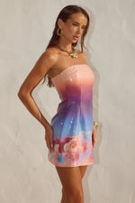 Load image into Gallery viewer, Ibiza Strapless Sequin Mini Dress - Nadia Pink Ombre
