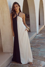 Load image into Gallery viewer, Riviera Maxi Dress - Black/Sand
