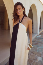 Load image into Gallery viewer, Riviera Maxi Dress - Black/Sand
