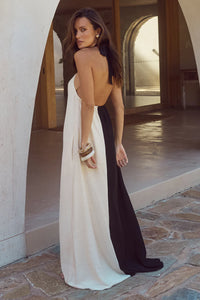 Riviera Maxi Dress - Black/Sand