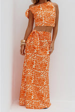 Load image into Gallery viewer, Azariah Side Tie Maxi Skirt - Azariah Orange
