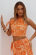 Load image into Gallery viewer, Azariah Off Shoulder Tie Top - Azariah Orange
