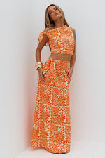 Load image into Gallery viewer, Azariah Off Shoulder Tie Top - Azariah Orange
