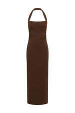 Load image into Gallery viewer, Franca Halter Midi Dress - Chocolate
