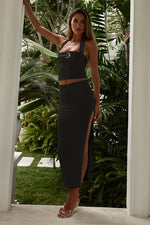 Load image into Gallery viewer, Loxana Midi Skirt - Black
