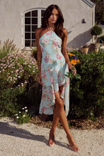 Load image into Gallery viewer, Angeline Handkerchief Mini Dress - Odessa Blue
