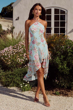 Load image into Gallery viewer, Angeline Handkerchief Mini Dress - Odessa Blue
