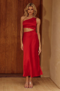 Alta Long Midi Dress - Red