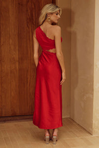 Alta Long Midi Dress - Red