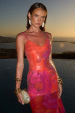 Load image into Gallery viewer, Tulia Low Back Maxi Dress - Suri Orange
