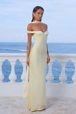 Load image into Gallery viewer, Raphaella Off Shoulder Maxi Dress - Buttermilk
