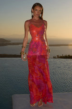 Load image into Gallery viewer, Tulia Low Back Maxi Dress - Suri Orange
