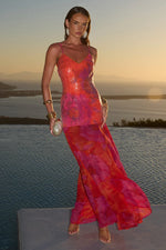 Load image into Gallery viewer, Tulia Low Back Maxi Dress - Suri Orange
