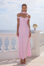 Load image into Gallery viewer, Raphaella Off Shoulder Maxi Dress - Petal
