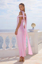 Load image into Gallery viewer, Raphaella Off Shoulder Maxi Dress - Petal
