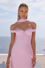 Load image into Gallery viewer, Raphaella Off Shoulder Maxi Dress - Petal
