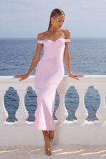 Load image into Gallery viewer, Raphaella Off Shoulder Maxi Dress - Petal
