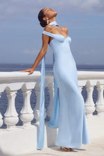 Load image into Gallery viewer, Raphaella Off Shoulder Maxi Dress - Sky Blue
