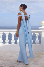 Load image into Gallery viewer, Raphaella Off Shoulder Maxi Dress - Sky Blue
