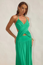 Load image into Gallery viewer, Genia Cross Front Maxi Dress - Emerald
