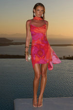 Load image into Gallery viewer, Alora Scoop Neck Mini Dress - Suri Orange
