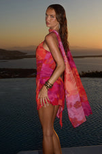 Load image into Gallery viewer, Alora Scoop Neck Mini Dress - Suri Orange
