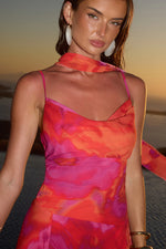 Load image into Gallery viewer, Alora Scoop Neck Mini Dress - Suri Orange
