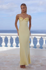 Load image into Gallery viewer, Lavena Floral Detail Maxi Dress - Buttermilk
