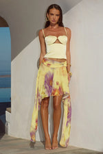 Load image into Gallery viewer, Tulia Flounce Midi Skirt - Suri Yellow
