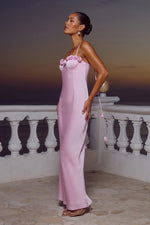 Load image into Gallery viewer, Lavena Floral Detail Maxi Dress - Petal
