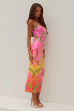 Load image into Gallery viewer, Kyra Scoop Neck Sequin Midi Dress - Floral Ombré
