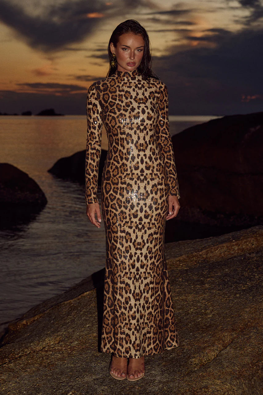 Saylor Maxi Dress - Leopard