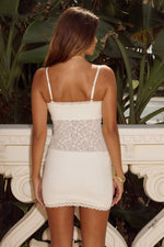 Load image into Gallery viewer, Natalie Lace Mini Dress - White
