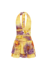 Load image into Gallery viewer, Xylia Halter Low Plunge Mini Dress - Suri Yellow
