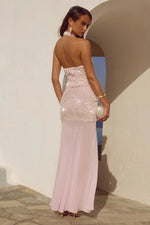 Load image into Gallery viewer, Adeluna Sheer Bottom Maxi Skirt - Light Pink
