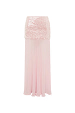 Load image into Gallery viewer, Adeluna Sheer Bottom Maxi Skirt - Light Pink
