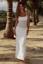 Load image into Gallery viewer, Natalie Scoop Lace Maxi Dress - White
