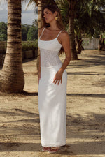 Load image into Gallery viewer, Natalie Scoop Lace Maxi Dress - White
