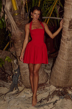 Load image into Gallery viewer, Carmine Mini Dress - Red
