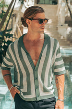 Load image into Gallery viewer, Theo Knit Shirt - Khaki/Sand
