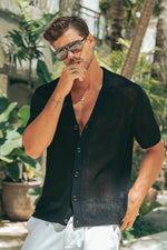 Load image into Gallery viewer, Casper Knit Shirt - Black
