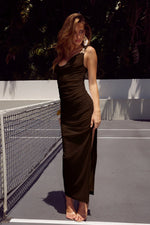 Load image into Gallery viewer, Balin Midi Dress - Espresso
