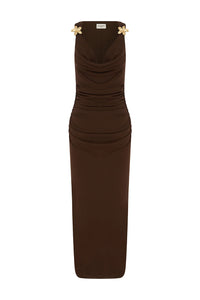 Balin Midi Dress - Espresso