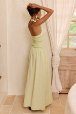 Load image into Gallery viewer, Shauna Gathered Maxi Dress - Lime Green

