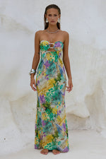 Load image into Gallery viewer, Velzy Strapless Dress - Esme Print
