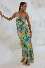 Load image into Gallery viewer, Velzy Strapless Dress - Esme Print
